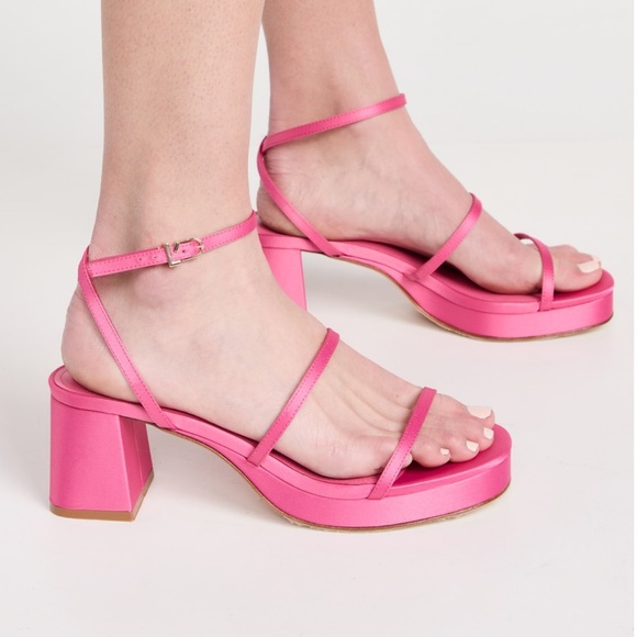 Larroude Pink Platform Gio Sandals - Picture 3 of 11